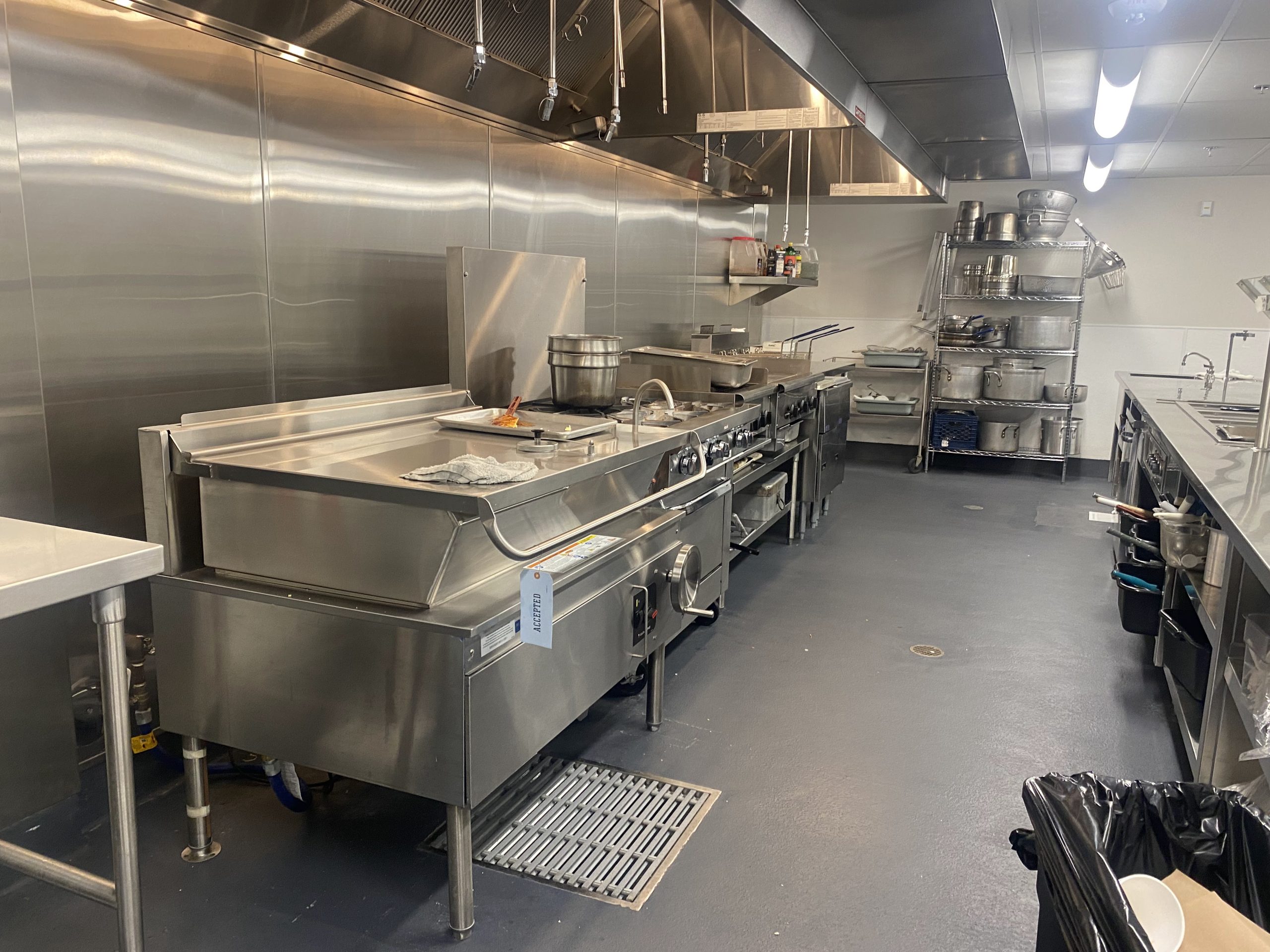 Kitchen sink properly connected to grease interceptor for grease management
