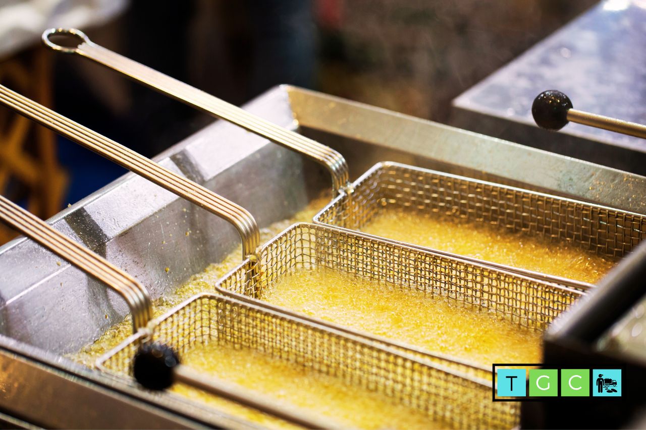 Deep Fryer Cooking Oil Collection. Disposal of Waste Fryer Oil